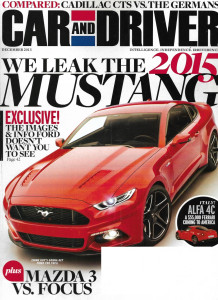 CAR & DRIVER 2013 DEC - CADILLAC CTS vs GERMANS, '15 MUSTANG LEAKED, ALPHA 4C